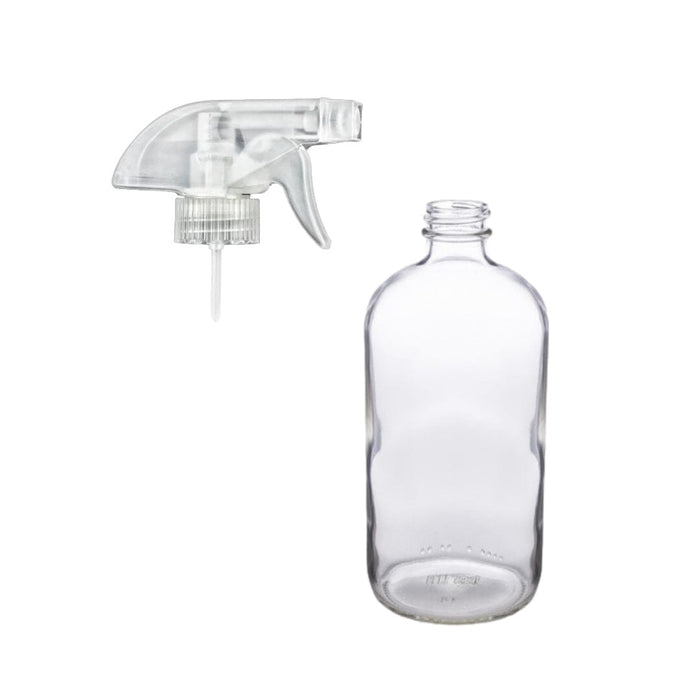 16 oz Clear Glass Bottle w/ Natural Trigger Sprayer at Your Oil Tools