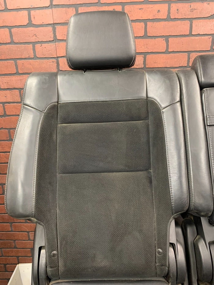 2011-2013 Jeep Grand Cherokee SRT Rear Seat Set Black Leather and Suede TORN