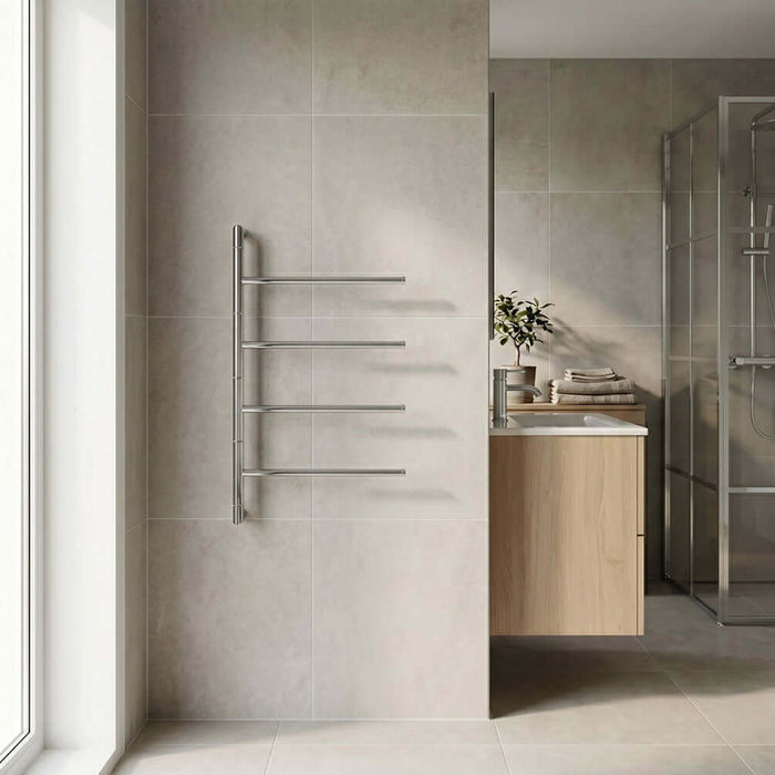 4-Swivel Bar Wall-Mounted Towel Bar - Stainless Steel or Matte Black - SMEDBO