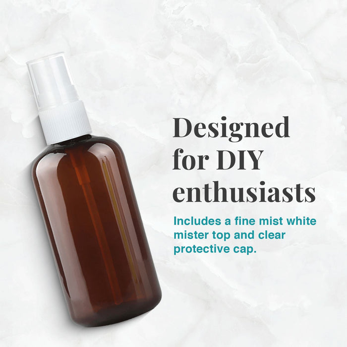 8 oz Amber Glass Bottle w/ White Fine Mist Top at Your Oil Tools