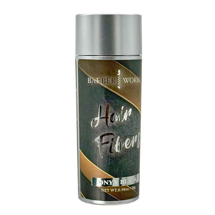 Barber Works Hair Fibers (28g) - Onyx Black | Instant Thicker Look for Men & Women - BUYBARBER.COM