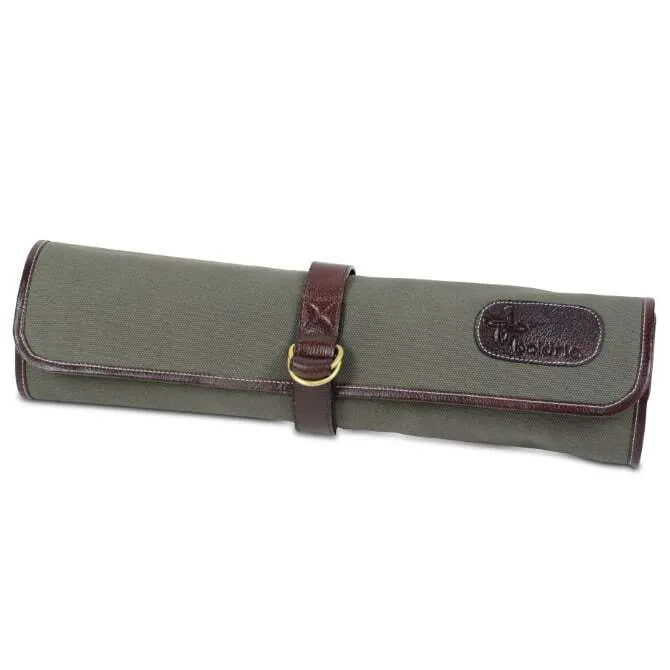 Boldric Black D-Ring Canvas Knife Roll - 8 Pockets