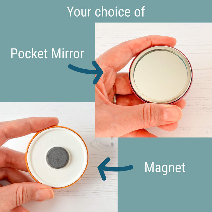 Cherished and Redeemed Christian Pocket Mirror or Magnet - Ephesians 1:7-8