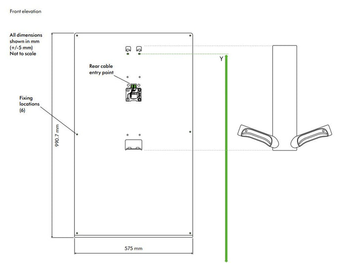 Dyson Airblade HU03 9KJ Backplate Only for Hand Dryer Airblade