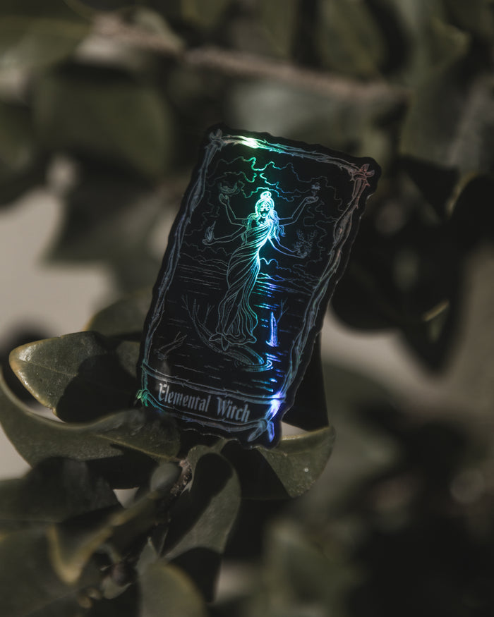 Elemental Witch Holographic Vinyl Sticker