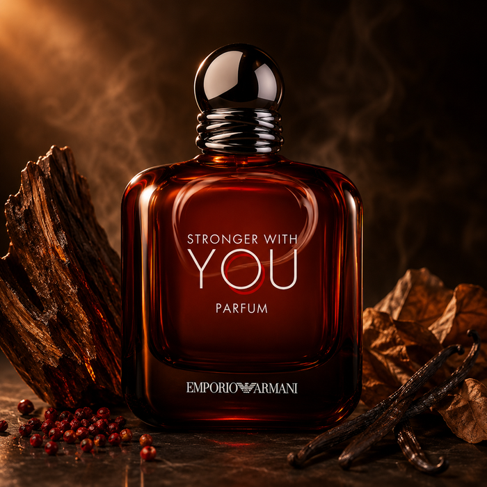 Emporio Armani Stronger With You Parfum 100ml luxury men's perfume bottle
