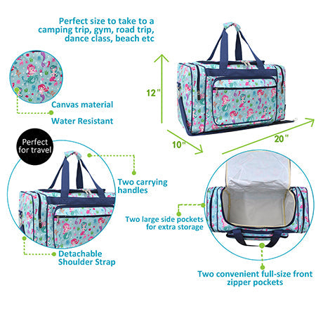 !HOT DEAL! DEAL! Mermaid Squad Canvas 20" Duffle Bag