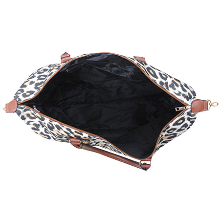 HOT ! DEAL ! DEAL ! Wild Leopard Faux Fur Weekender Bag
