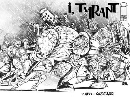 I TYRANT #5 CVR G RYAN GAJDA YOUNGBLOOD TEAM UP B&W VIRGIN VAR (MR)