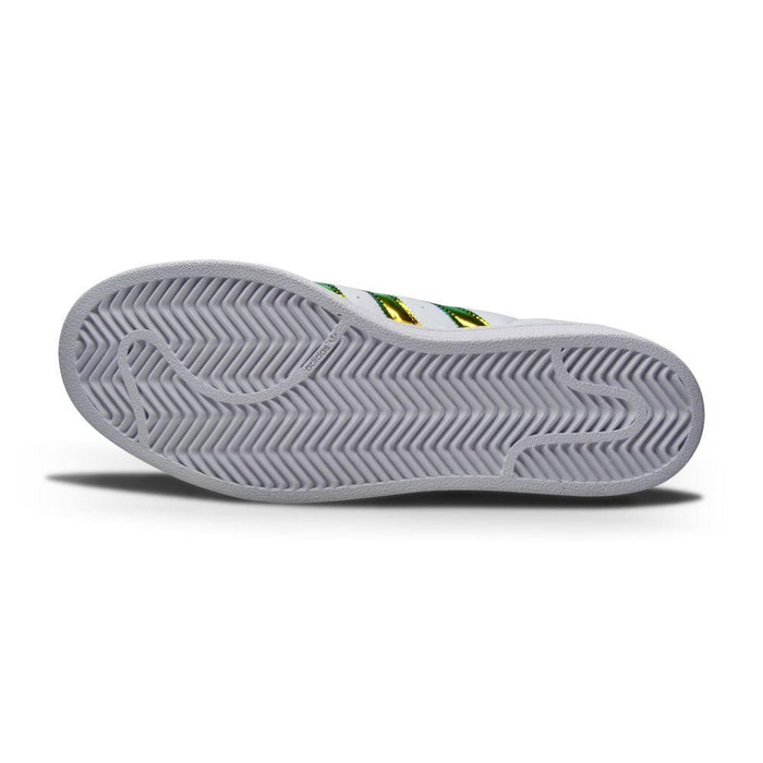 Juniors Adidas Superstar J - CP9837 - White Gold-Adidas, Junior Footwear, Juniors (3-6), Nike Junior Footwear, Super Star-Foot World UK