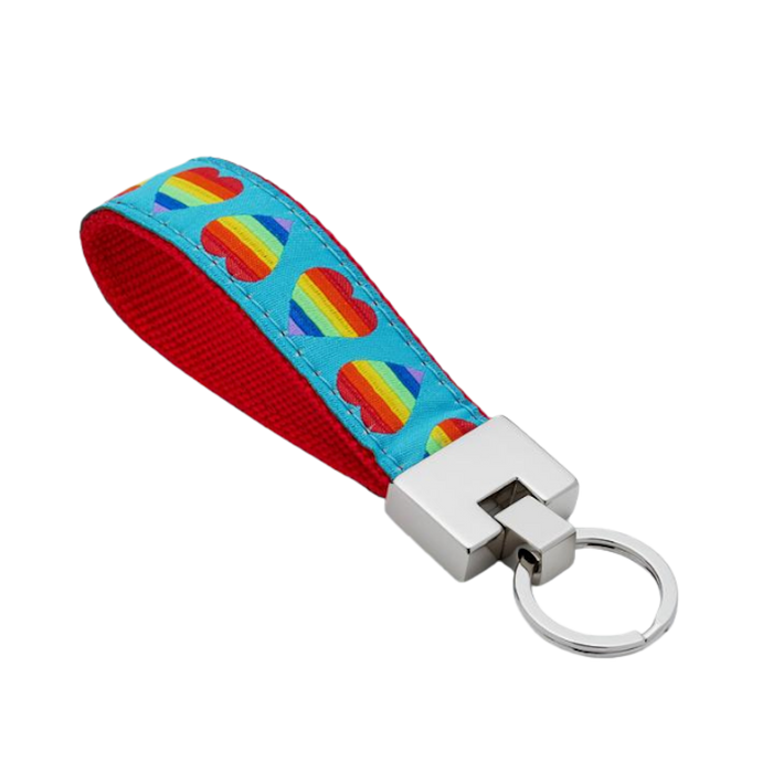 RAINBOW-HEARTS-DOG-KEY-RING