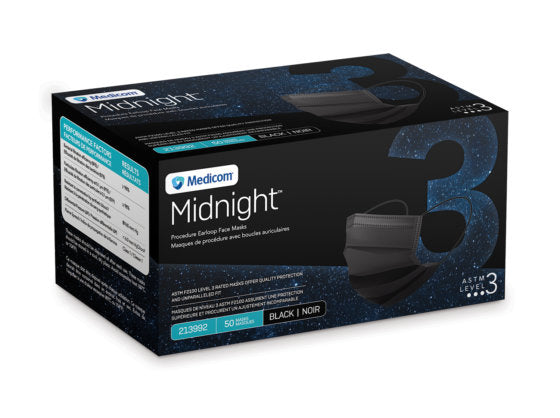 Medicom® Midnight™ Procedure Earloop Mask