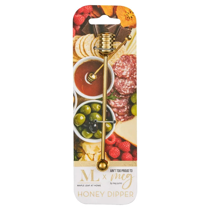 Meg Quinn Gold Stainless Steel Honey Dipper