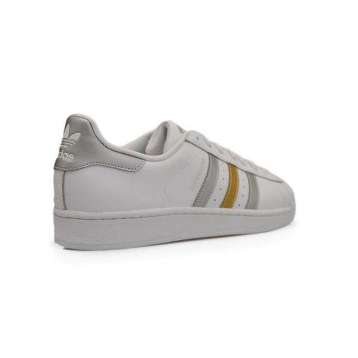 Mens Adidas Superstar - BB4 882 - White Gold Silver Trainers-Running, Super Star-Foot World UK