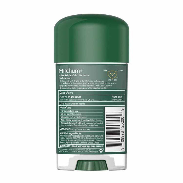 Mitchum Men Clear Gel Antiperspirant Deodorant, Mountain Air 2.25 oz - 24 Pack