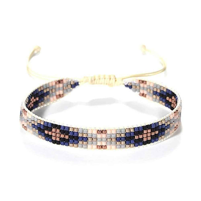 Miyuki geometric beaded bracelet, view 2