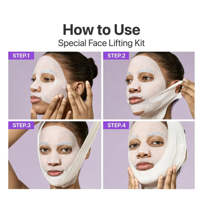 NUMBUZIN No.9 NAD+ BIO Lifting-sil Full Face Mask (4 Sheets + Lifting Band) - DOKAN