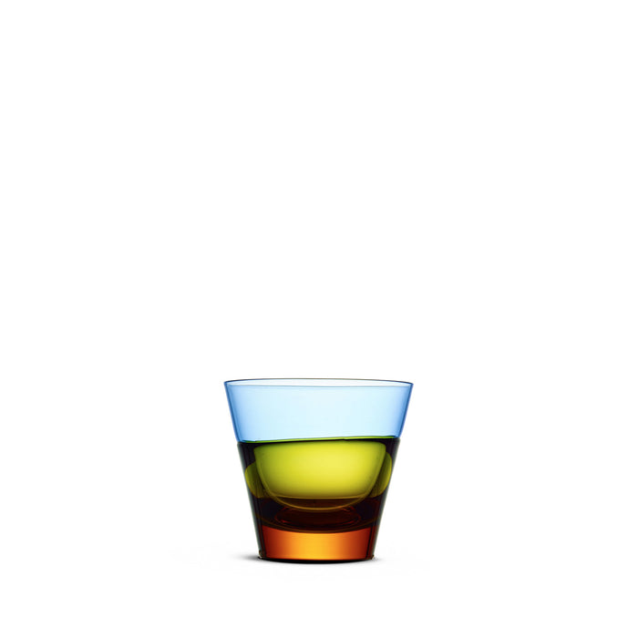 Sugahara Old Fashioned Glass in Blue/Yellow