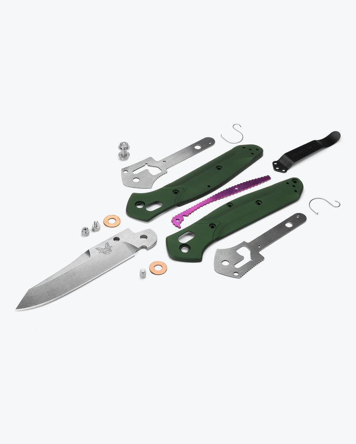 Benchmade Osborne 940 Green Aluminum Knife - Exploded Parts Assembly View | Benchmade Knife Co.