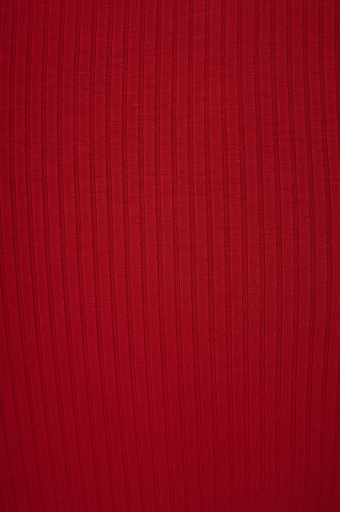 Red Crew Neck Sleeveless Ribbed Tank Top_7