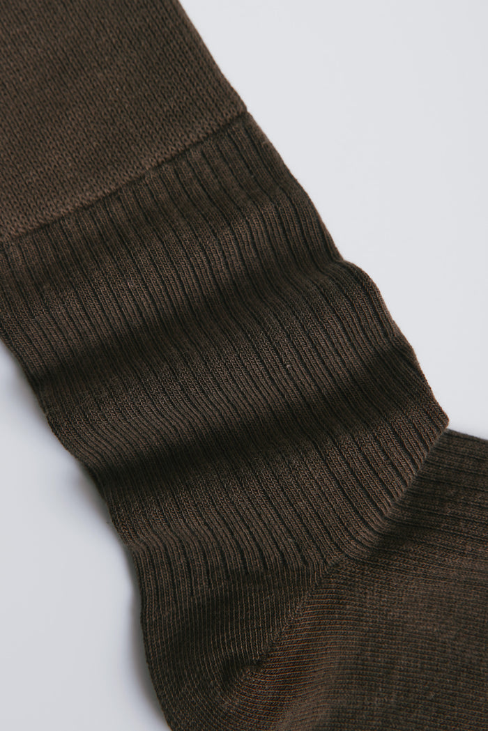 Rib Socks in Walnut