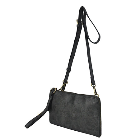!SALE! Dark Gray Faux Leather NGIL Crossbody/Wristlet