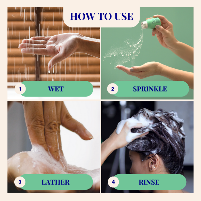 Starter Kit (140x Washes) - Exfoliating Shampoo For Loose Dandruff Flakes Tea Tree & Salicylic Acid