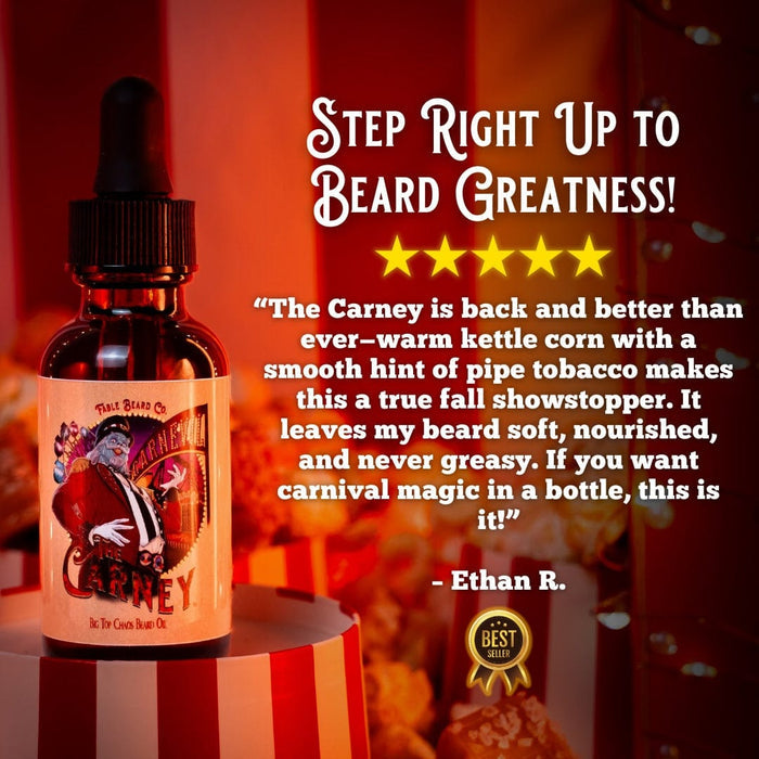 The Carney - Beard Oil - Warm Kettle Corn, Salted Caramel, Sweet Pipe Tobacco