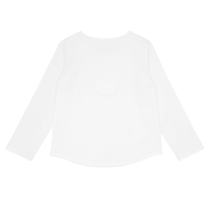 unisex white long sleeve henley