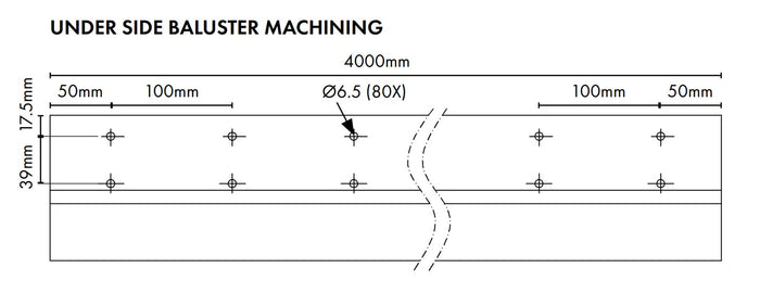 VISOR Balustrade - Aluminium Deck Mount 'T' Profile - 4000mm Long - Image 6
