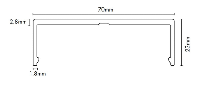 VISOR Balustrade - Aluminium Rectangular Handrail - 6100mm Long - Image 4