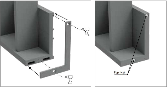 VISOR Balustrade - 'L' Face Mount End Plates - Pack of 2 - Image 5