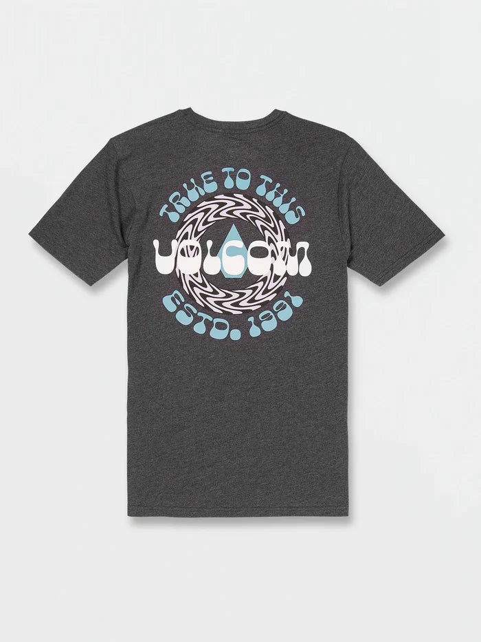 Volcom Stone Backstage Short Sleeve Tee (Dark Black Heather)