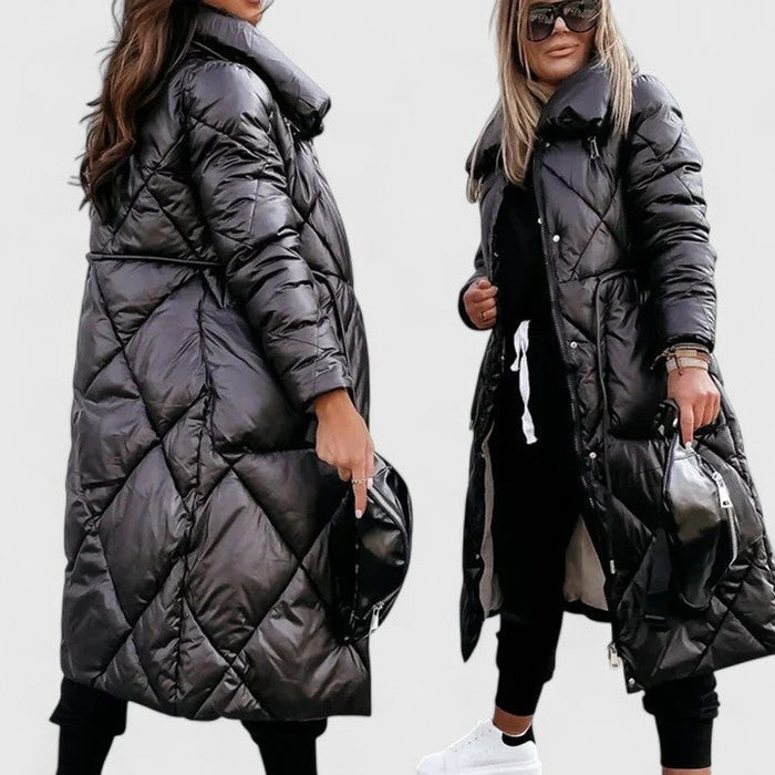 Women's Elegant Coat in Brown, Blue or Black
