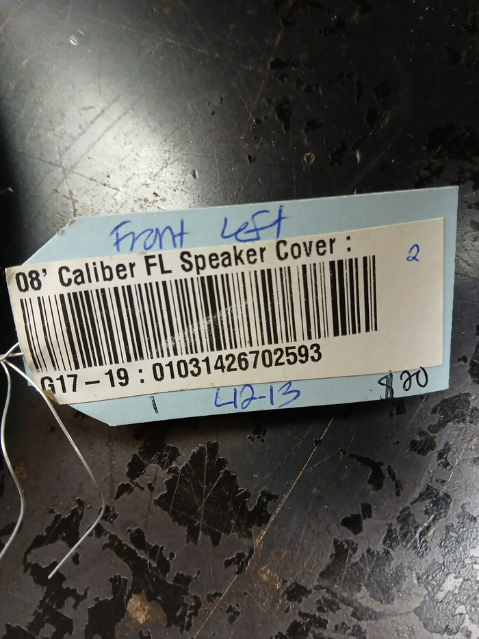 08-12 Dodge Caliber Front Driver LH Side Speaker Cover ah41trmaa