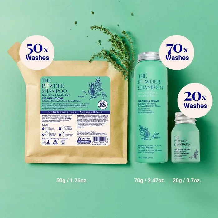 1 Year Supply (320x Washes ) - Exfoliating Shampoo For Loose Dandruff Flakes Tea Tree & Salicylic Acid