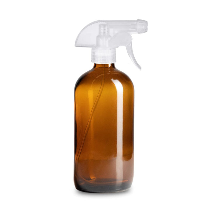 16 oz Amber Glass Bottle w/ Natural Trigger Sprayer at Your Oil Tools