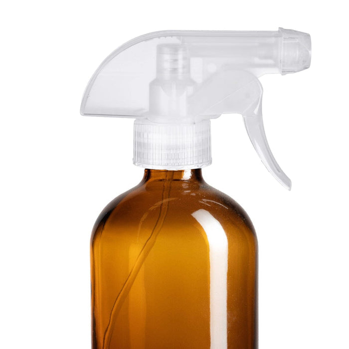 16 oz Amber Glass Bottle w/ Natural Trigger Sprayer at Your Oil Tools
