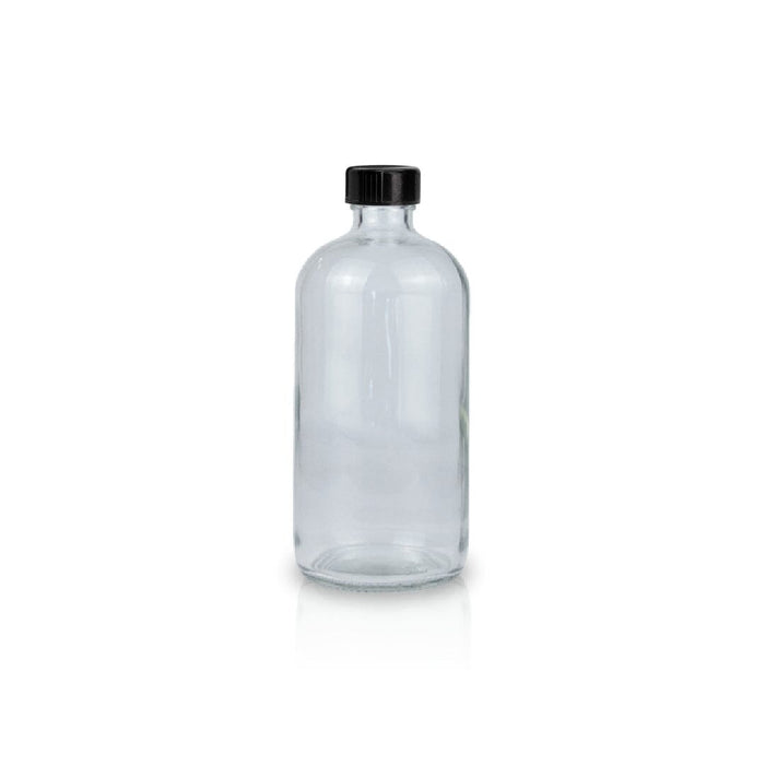 16 oz Clear Glass Bottle w/ Storage Cap at Your Oil Tools