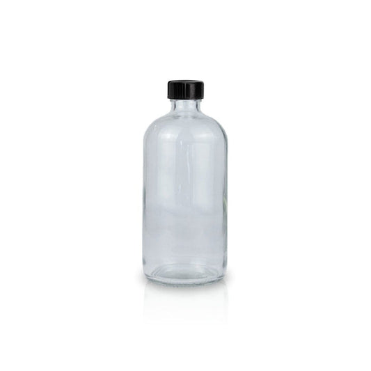 16 oz Clear Glass Bottle w/ Storage Cap at Your Oil Tools