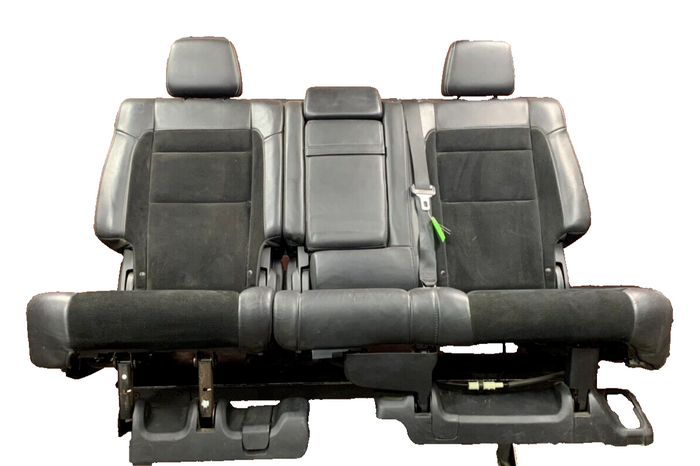 2011-2013 Jeep Grand Cherokee SRT Rear Seat Set Black Leather and Suede TORN