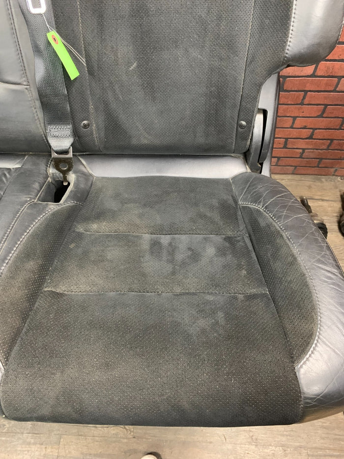 2011-2013 Jeep Grand Cherokee SRT Rear Seat Set Black Leather and Suede TORN