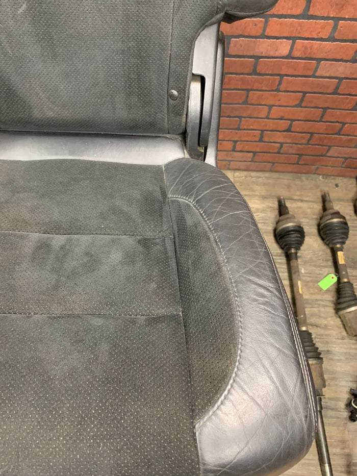 2011-2013 Jeep Grand Cherokee SRT Rear Seat Set Black Leather and Suede TORN