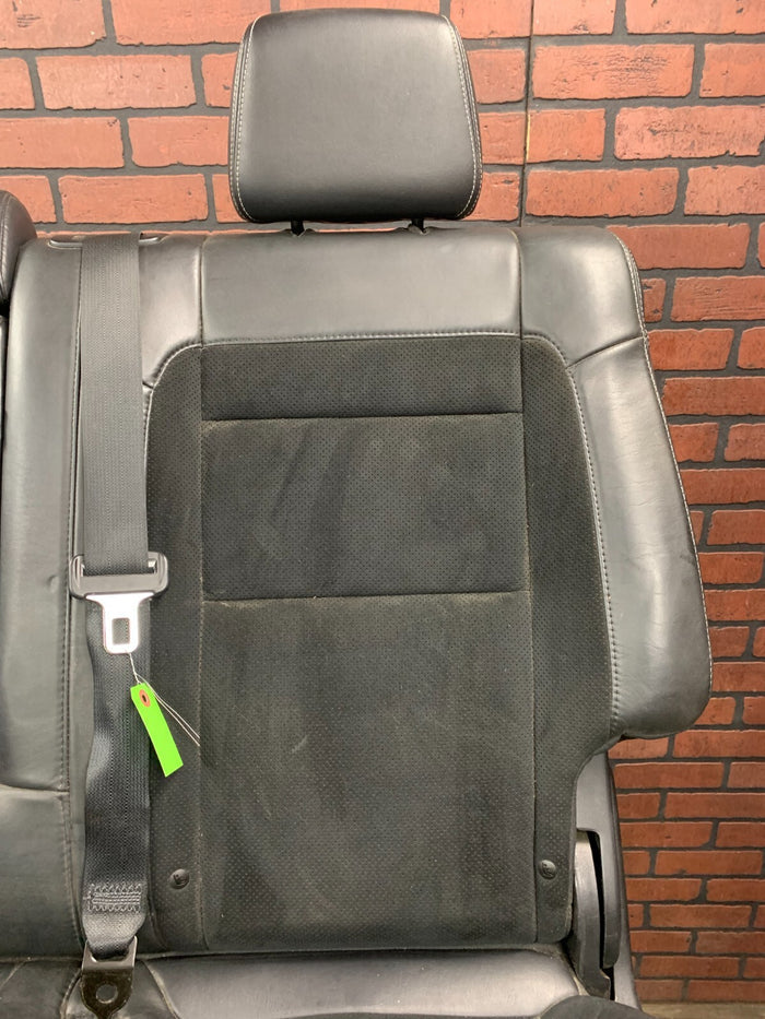 2011-2013 Jeep Grand Cherokee SRT Rear Seat Set Black Leather and Suede TORN