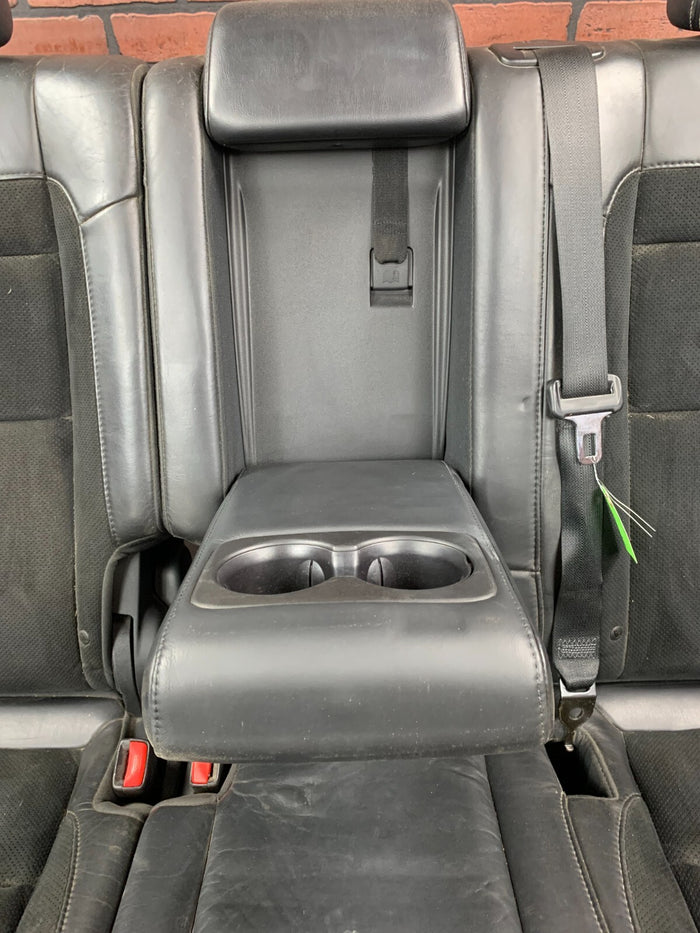 2011-2013 Jeep Grand Cherokee SRT Rear Seat Set Black Leather and Suede TORN