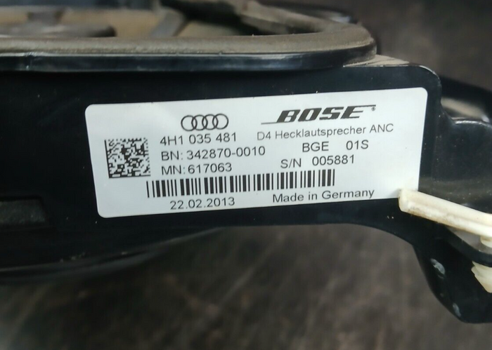 2012-2018 Audi A8 Quattro S8 Bose Subwoofer Sound Audio Speaker 4h1 035 481