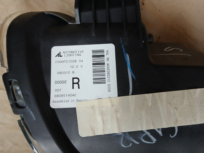 2013-2015 Dodge Dart Front Passenger RH Side Headlight Lamp Assembly 68085140AE