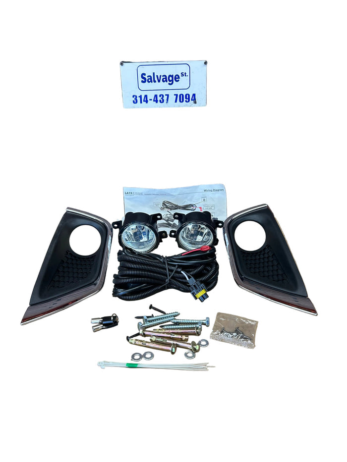 2017-2020 Jeep Compass Bumper Clear Fog Lights W/Lamp Bezel Switch Kit Non-OEM
