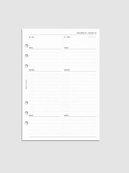 Digital mockup of insert in A5.