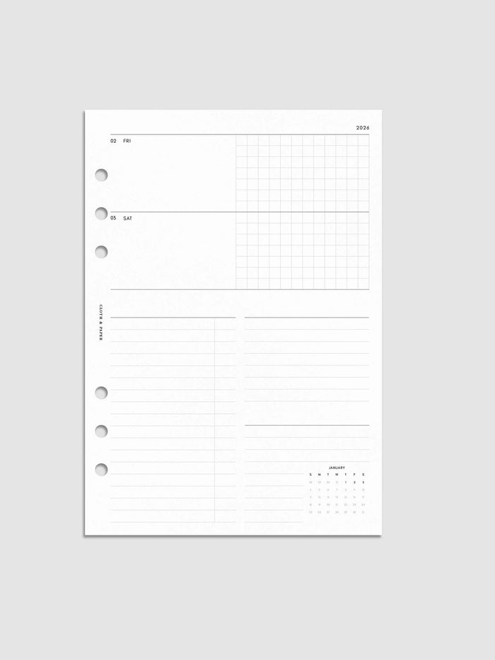 Digital mockup of insert in A5.